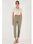 Pamuklu Slim Fit Normal Bel Düz Paça Pantolon Bayan Pantolon 668Y5121 4