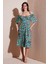 Desenli Oversize Fit Carmen Yaka Büzgü Detaylı Midi Boy Elbise Bayan Elbise 67810557 1