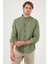 Keten Görünümlü Pamuklu Regular Fit Hakim Yaka Gömlek Erkek Gömlek CF25S112637 5