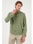 Keten Görünümlü Pamuklu Regular Fit Hakim Yaka Gömlek Erkek Gömlek CF25S112637 4