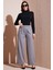 Standart Fit Yüksek Bel Bol Paça Pantolon Bayan Pantolon 6522280 1