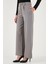 Standart Fit Yüksek Bel Bol Paça Pantolon Bayan Pantolon 6522280 5