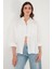 Regular Fit Tek Cepli Önü Kısa Arkası Uzun Krinkıl Gömlek Bayan Gömlek 6772752 4