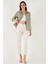 Pamuklu Slim Fit Normal Bel Düz Paça Pantolon Bayan Pantolon 668Y5121 4