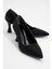 Kadın Sivri Burunlu Stiletto Siyah Sim 1