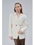 Kadın Kruvaze Kapama Oversize Blazer Ceket 2
