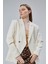 Kadın Kruvaze Kapama Oversize Blazer Ceket 4