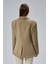 Açık Haki Regular Fit Yırtmaç Detaylı Blazer Ceket 4