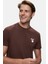 Bass Kahverengi Bisiklet Yaka Baskılı Standard Fit Erkek Tshirt 2