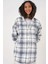 0710 Kapüşonlu Oversize Gömlek Gri 5