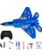 F22(HW32) Epp Köpük Kayma Rc Uçak Aerodinamik Trixenie Uçak Oyuncak, LED Gece Işıklı, Tek Pil - Mavi (Yurt Dışından) 1