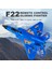 F22(HW32) Epp Köpük Kayma Rc Uçak Aerodinamik Trixenie Uçak Oyuncak, LED Gece Işıklı, Tek Pil - Mavi (Yurt Dışından) 2