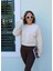 Açık Beige Kolları ve Cebi Tül Detay Sweat 3