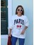 Beyaz Baskı Detay Sweatshirt 1