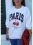 Beyaz Baskı Detay Sweatshirt 5