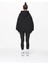 Siyah Unisex Yüksek Baskılı Kapüşonlu Kanguru Cepli Oversize Hoodie 1