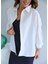 Beyaz Eteği Oval Kesim Keten Gömlek 3