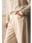 Baggy Fıt Gabardın Bej Pantolon 1