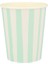 - Mint Stripe Cups - Mint Çizgili Bardaklar - 8'li 1