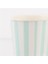 - Mint Stripe Cups - Mint Çizgili Bardaklar - 8'li 3