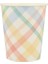 - Spring Plaid Cups - Bahar Yeri Bardaklar - 8'li 1
