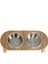 Ahşap Kedi Köpek Eğimli Su Mama Kabı Çelik Kase 18 mm Mdf 5