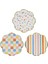 - Colourful Pattern Side Plates - Renkli Desenler Tabaklar - 8'li 1