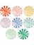 - Mixed Stripe Dinner Plates - Renkli Çizgili Tabaklar - L - 8'li 1