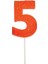 - Coral Number 5 Candle - 5 Numara Mercan Mum 1