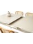 Ahşap Salon Yemek Masa Sandalye Takımı 4 Sandalyeli Ortadan Açılır Büyüyen Krem 70 x 120 cm 5