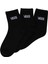 Half Crew Socks (3 Çift) Siyah Kadın Çorap 1