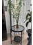 Nordic Yan Sehpa Temperli Cam 40 cm Demonte Çizilmez Kırılmaz Metal Çerçeve Raflı Minimalist Sehpa 5