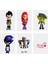 6 Stil/set 5-8 cm Titans Robin Cyborg Beast Boy Raven Starfire Silkie Altı Mini Aksiyon Figürü Film Model Oyuncaklar Bebek (Yurt Dışından) 1