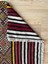 122 x 125 cm Çizgili Türk Kilim, Ender Bulunan Akrep Motifli El Dokuma Kilim, Yumuşak ve Şık Zemin Halısı 4