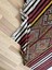 122 x 125 cm Çizgili Türk Kilim, Ender Bulunan Akrep Motifli El Dokuma Kilim, Yumuşak ve Şık Zemin Halısı 5