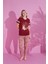 Anne Kız Kombin Desenli Viskon Kısa Kollu Pijama Takımı (Anne Kız Ayrı Satılır) 4