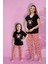 Anne Kız Kombin Desenli Viskon Kısa Kollu Pijama Takımı (Anne Kız Ayrı Satılır) 1