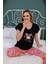 Anne Kız Kombin Desenli Viskon Kısa Kollu Pijama Takımı (Anne Kız Ayrı Satılır) 2