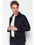Erkek Regular Fit Denim Dokuma Sade ve Rahat Kot Gömlek Ceket 3