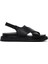 Kadın Siyah Bantlı Deri Comfort Sandalet 25SFD300118 1
