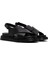Kadın Siyah Bantlı Deri Comfort Sandalet 25SFD300118 3