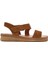 Kadın Taba Süet Deri Comfort Sandalet 25SFD340210 1