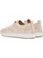 Kadın Bej Bağcıklı Desenli Deri Comfort Sneaker 25SFD5006FT 5