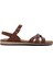 Kadın Kahverengi Deri Bodrum Sandalet 25SFD332118 1