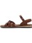 Kadın Kahverengi Deri Bodrum Sandalet 25SFD332118 2