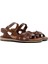 Kadın Kahverengi Deri Bodrum Sandalet 25SFD332118 3