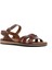 Kadın Kahverengi Deri Bodrum Sandalet 25SFD332118 5