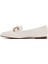 Kadın Beyaz Tokalı Maskülen Loafer 25SFE400418 2