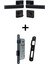 Kare Rozetli Kapı Kolu Wc-Banyo Siyah/metlox Sessiz 40 mm Wc-Banyo 1