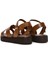 Kadın Taba Bilekten Bantlı Deri Bodrum Sandaleti 25SFD331018 5